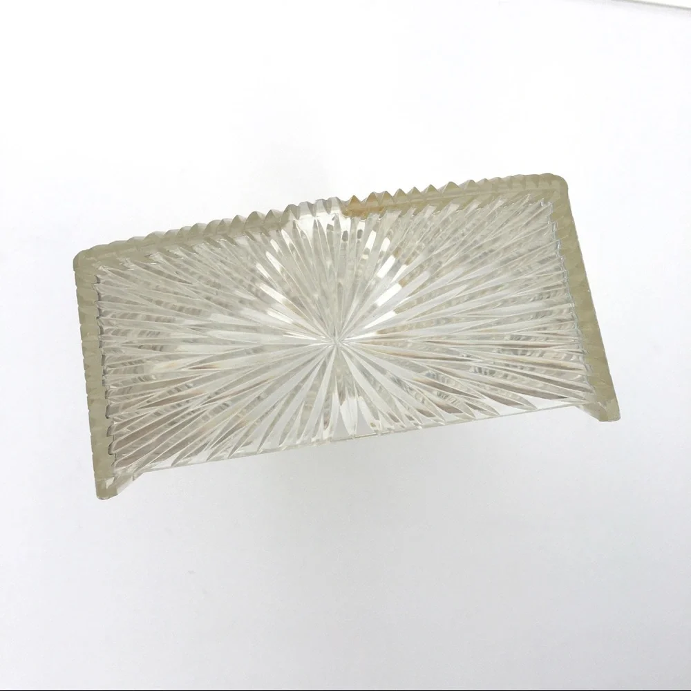 Vintage Celebrity Inc Tissue Box OS Clear Starburst Acrylic MCM Retro